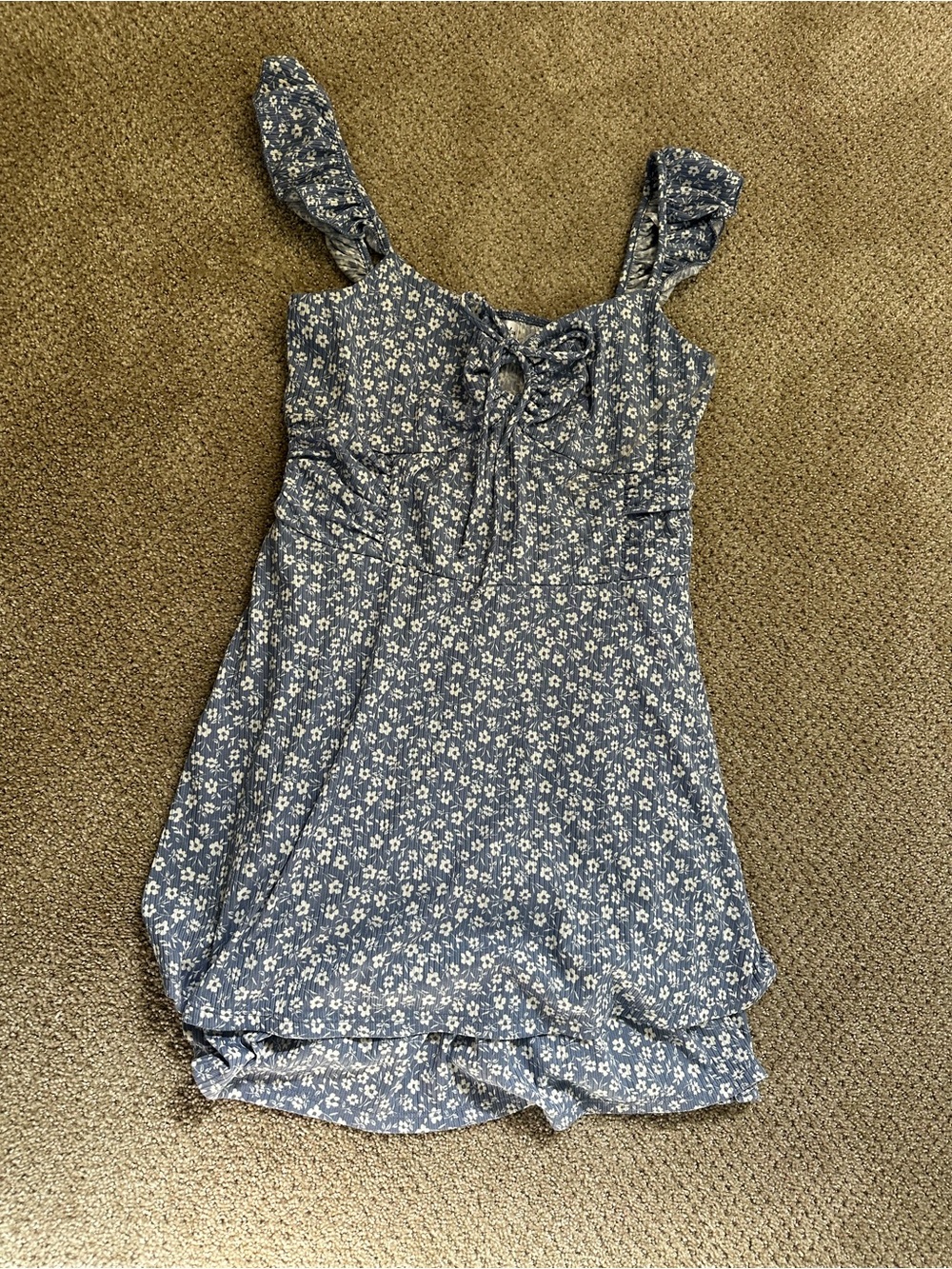 Emerald Sundae Blue Floral Tie-Front Camisole